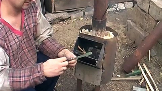 Ракетная печь. Водогрейка на основе ракетной печи конструкции Габриэля Апостола