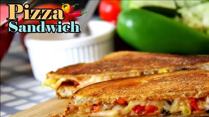 Pizza Sandwich Recipe | Easy Sandwich Recipes | Quick Breakfast Recipes kids Tiffin box ideas