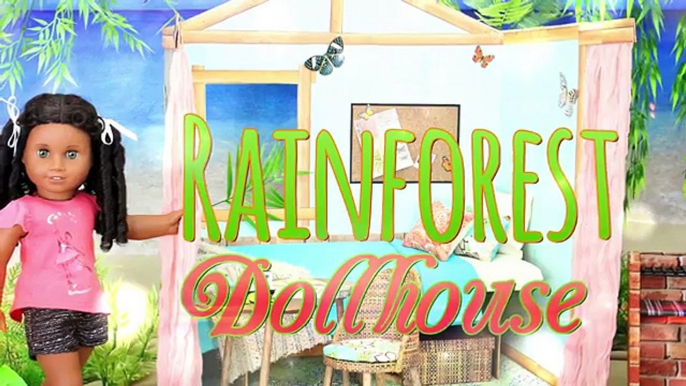 DIY - How to Make: AMERICAN GIRL Dollhouse: Rainforest House- Handmade - Crafts - 4K