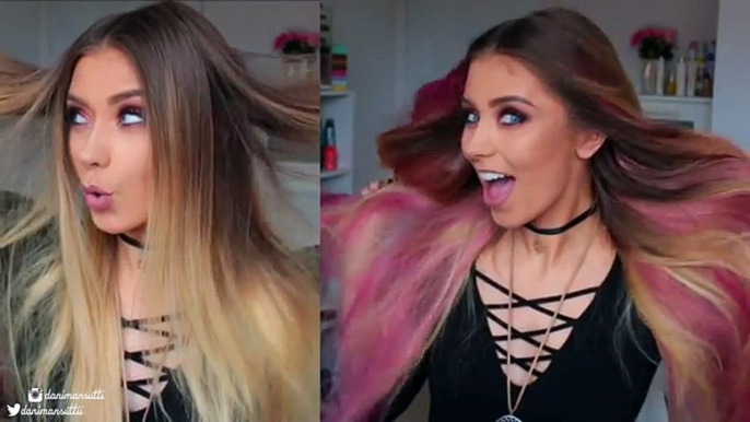 Festival Hair + Makeup Tutorial with PINK HAIR!