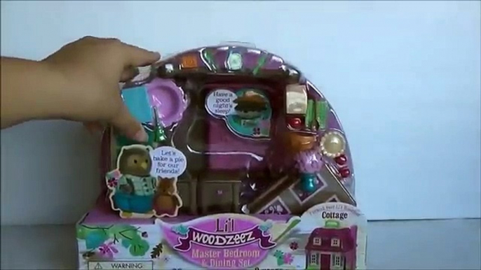 Opening LiL Woodzeez ~ Bedroom Kitchen dol house Play set ~ Like Calico Critters