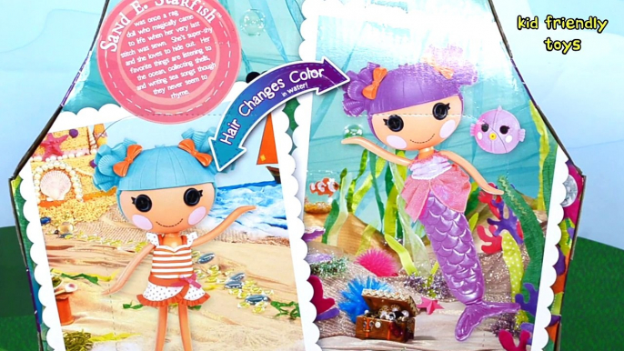 Lalaloopsy Sew Magical Mermaid Sand E Starfish - Color Change Hair doll Bath toy Kid Friendly Toys