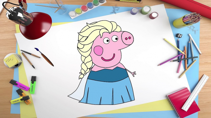 Spiderman vs Elsa. Spiderman farts and burn Elsa. Funny Pranks Peppa Pig Cartoon.