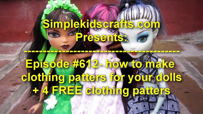 Design clothing for your Monster High Doll - Doll Crafts - simplekidscrafts
