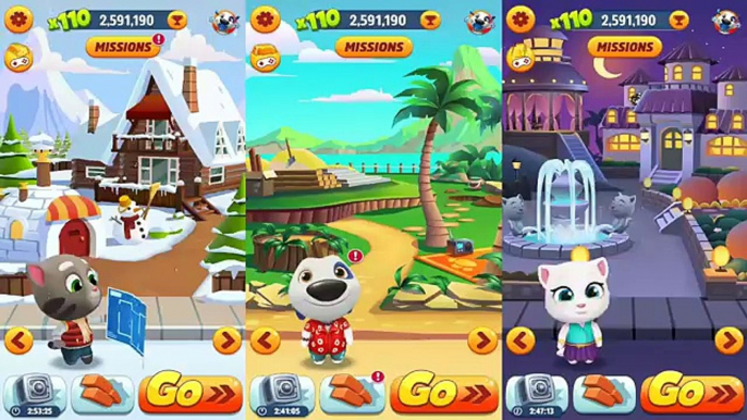 Talking Tom Gold Run: F Tom VS H Hank VS N Angela (Who Catch the Raccoon?) HD