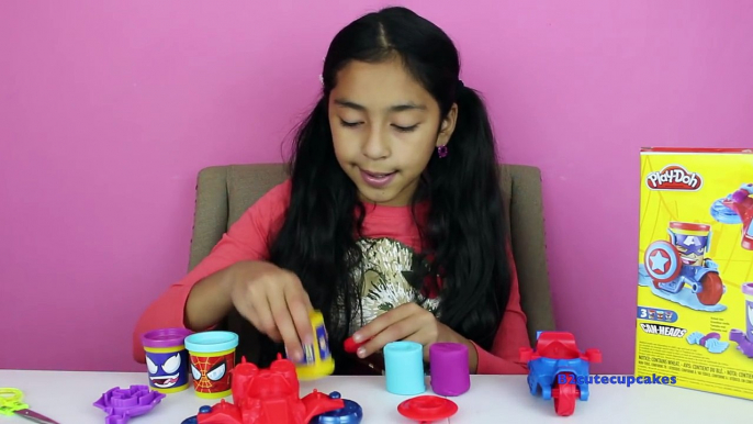 Tuesday Play Doh Marvel Can Heads Spider-Man Captain America & Venom| B2cutecupcakes