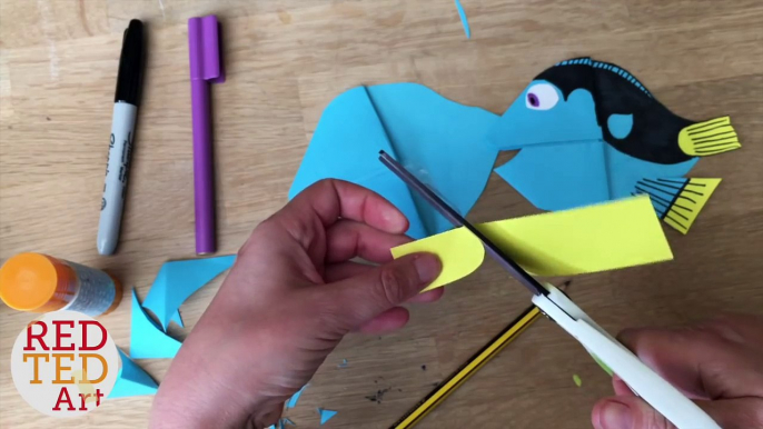 Finding Dory Bookmark - Easy Dory DIY - Paper Crafts Origami - Collab with Natasha Lee