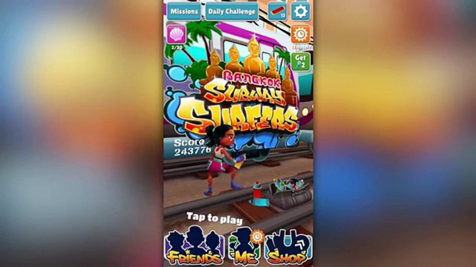 DINO! (Facebook Special Charer) Subway Surfers: Bangkok Thailand (iPhone Gameplay)