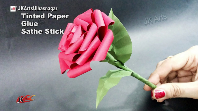 DIY How to make Paper Rose Flower Valentines day gift idea | JK Arts 921