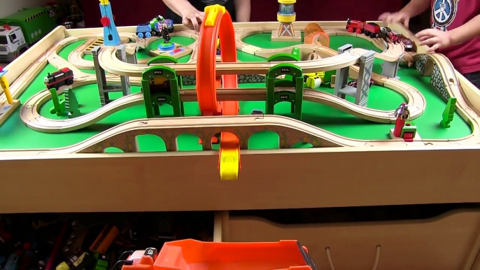 Thomas and Friends Wooden Play Table | Thomas Train with Hot Wheels, Imaginarium, Brio, and more!