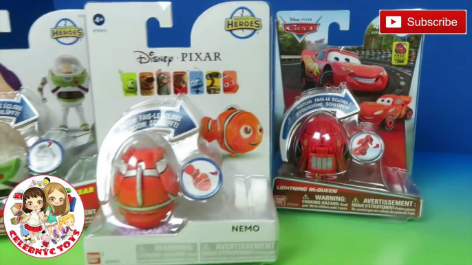 New Hatchn Heroes Toys Set Lighting McQueen Cars Buzz Lightyear Toy Story Nemo Disney Pixar