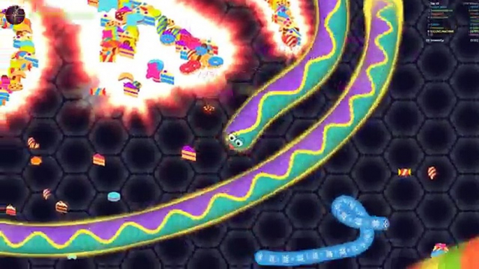 Wormate.io The King Fastest Worm vs.77272 Tiny Worms Epic Wormateio Best Moments(Old&New Version)!