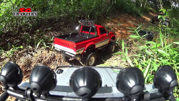 8 RC Trucks Scale offroad 4x4 adventures at Devils Backbone Axial Jeep Land Rover Discovery