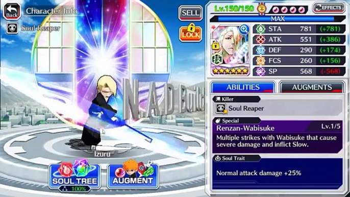 Izuru 6★ (Technique/Green) gameplay [Bleach Brave Souls]