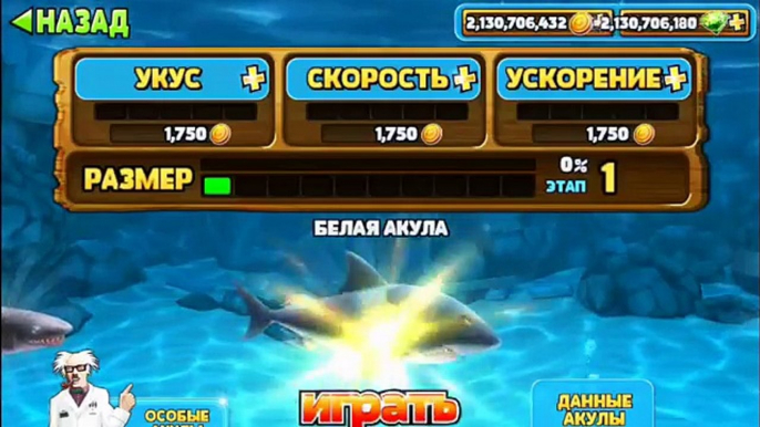 Мультик про акулу, БЕЛАЯ АКУЛА. Игра Hungry shark.