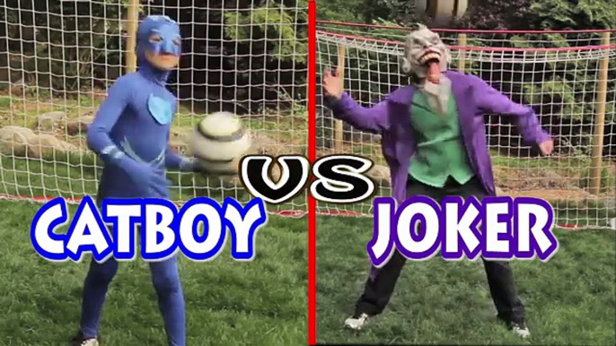 Superhero Soccer IRL Batman vs Joker Soccer Futbol Game - Good Guys vs Bad Guys