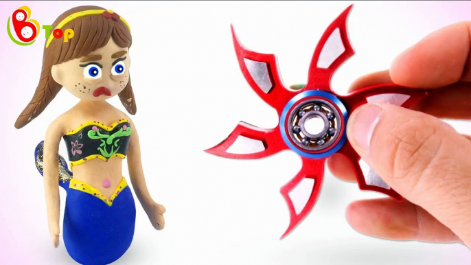 Disney Princess Anna Play Fidget Spinner Baby Anna Play Doh Stop Motion Dinosaurs Animations