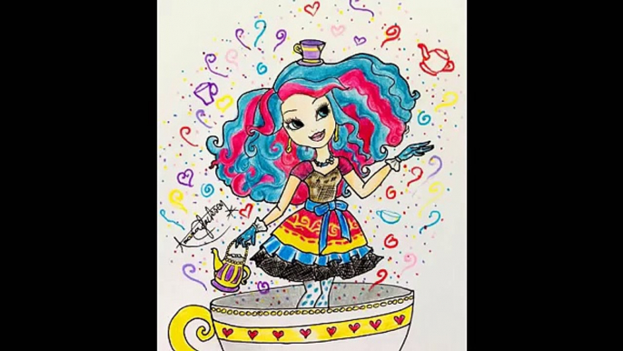 Speed Drawing of Madeline Hatter from Ever After High (HD)