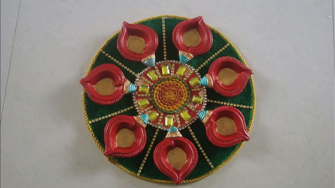 Diwali Decoration Items - Designer Diya Plates