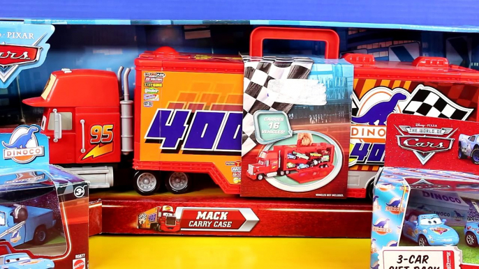 Disney Pixar Cars Lightning McQueen Dreams of Being Dinoco Car Chick Hicks Mack Hauler Carry Case