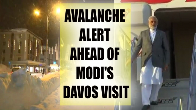 Davos : Ahead of PM Modi's visit avalanches alert issued due to heavy snowfall | Oneindia News