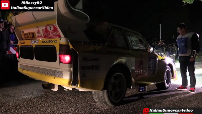 Audi Sport Quattro S1 CRAZY Group B - Epic Jumps, Flames & Actions at San Marino Rally Leg