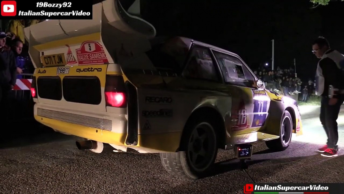 Audi Sport Quattro S1 CRAZY Group B - Epic Jumps, Flames & Actions at San Marino Rally Legend 2