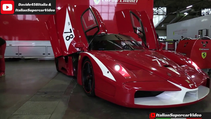 Ferrari FXX Evoluzione and its SCREAMING V12 engine!!! - Motor Show Bolog