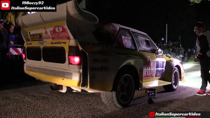 Audi Sport Quattro S1 CRAZY Group B - Epic Jumps, Flames & Actions at San Marino Rally Leg