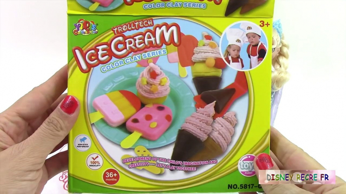 Pâte à modeler Glace Crèmes Glacées Reine des Neiges Elsa Peppa Pig