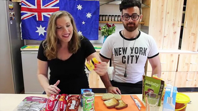 Taste Testing Aussie Treats - Vegemite, Milo, Tim Tams!