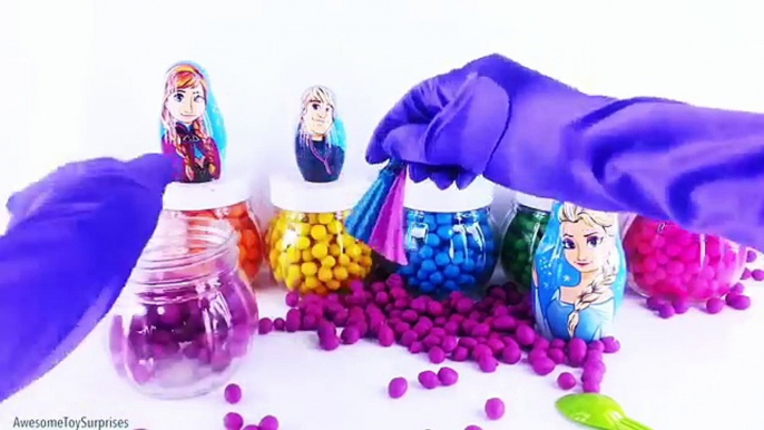 Learn Colors Sheriff Callie Disney Frozen Nesting Dolls Playdoh Dippin Dots Toy Surprises Series