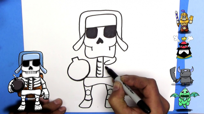 How To Draw a Giant Skeleton from Clash Royale - EASY Chibi - Step By Step - Kawaii