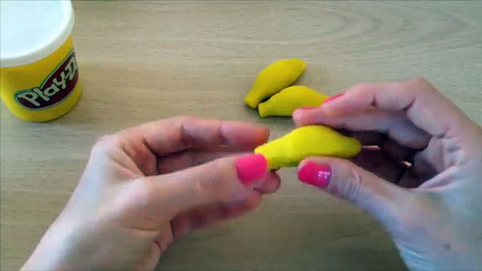 Как лепить Еду. Из пластилина Play-Doh лепим. Бананы. Еда для Кукол.