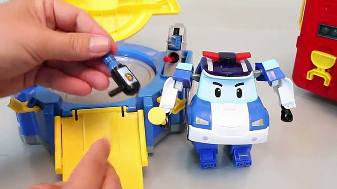 Robocar Poli Transformers Fire engine Police Car Playset Toys