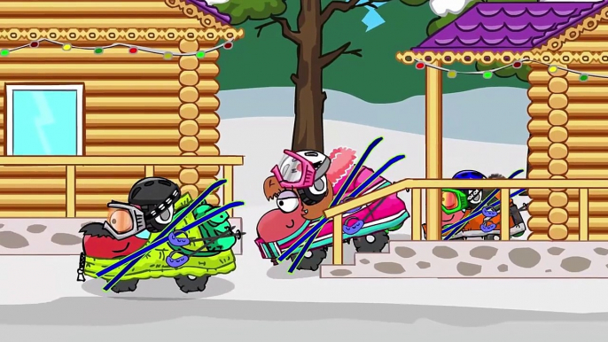 AWESOME SKI RESORT for cars! New ADVENTURES FOR RED CAR WHEELY! Cartoons About Cars Playland #129