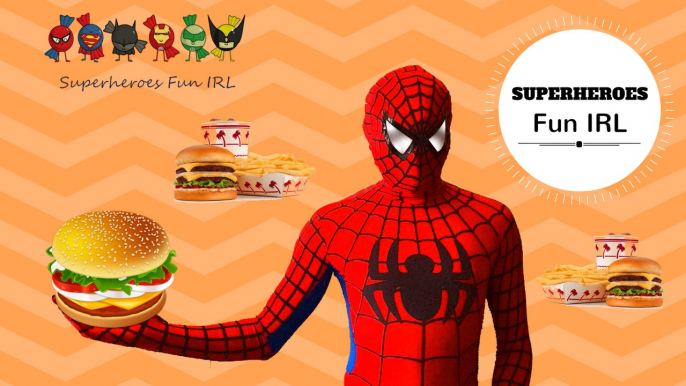 Can SUPERHEROES Cook? | Spiderman makes burger! | Superheroes Fun IRL