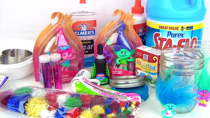 D.I.Y. TROLLS Poppy Branch, Glitter Slime Putty Jar Containers, Do it Yourself Kid Craft / TUYC