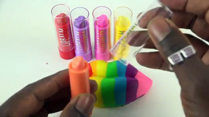 DIY How To Make Play Doh Rainbow Lips Super Glitter Lip Balm Mighty Toys