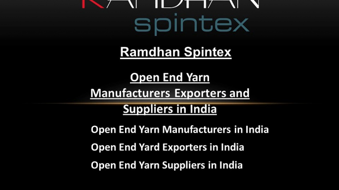 Open End Yarn Manufacturers Exporters and Suppliers in India