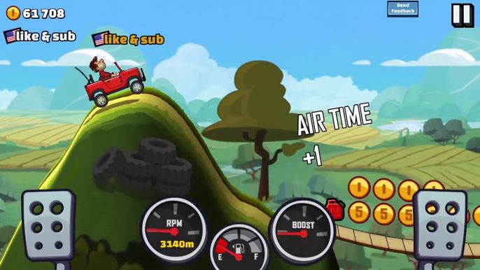 Hill Climb Racing Jeep Fully Upgraded GamePlay