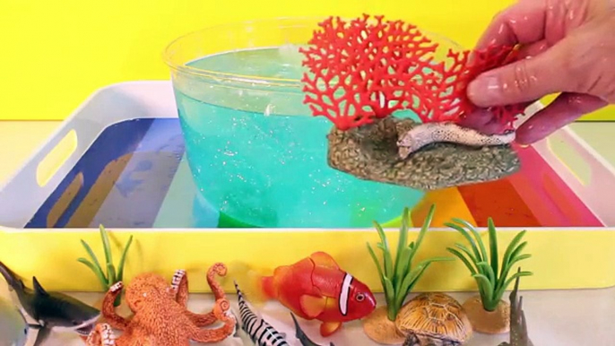 DIY SHARK Toys Slime Aquarium Fish Tank: Toy Sharks, Sea Animals, Toys and Slime | Craft Videos