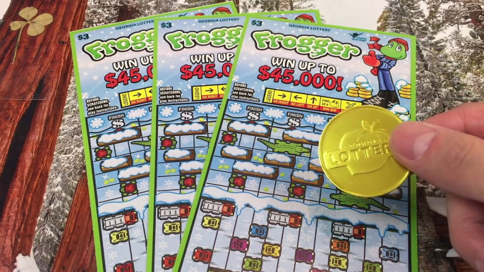 AWESOME WINTER FROGGER SCRATCHERS!!! Georgia Lottery Scratchers