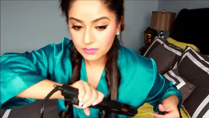 How to Curl Your Hair with A Straightener !!