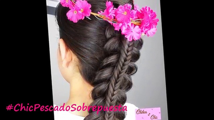 Trenza de Pescado/Espiga Sobrepuesta - Stacked Fishtail Braid | Peinados Faciles |Trenzas y Peinados