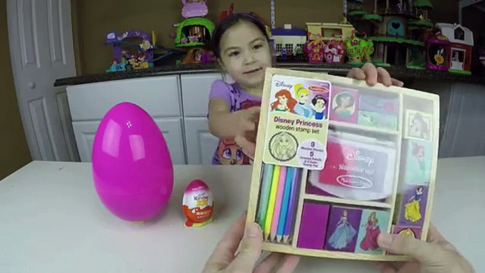 CUTE DISNEY PRINCESS STAMPS + Surprise Eggs & Kinder Joy Egg For Girls Finding Dory Surprise Toys