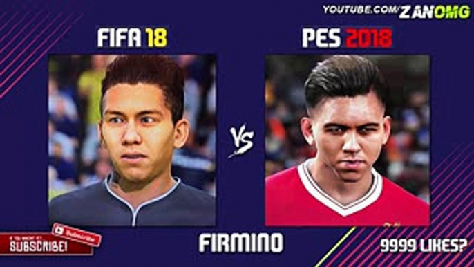 FIFA 18 vs PES 2018 Players Faces Comparison