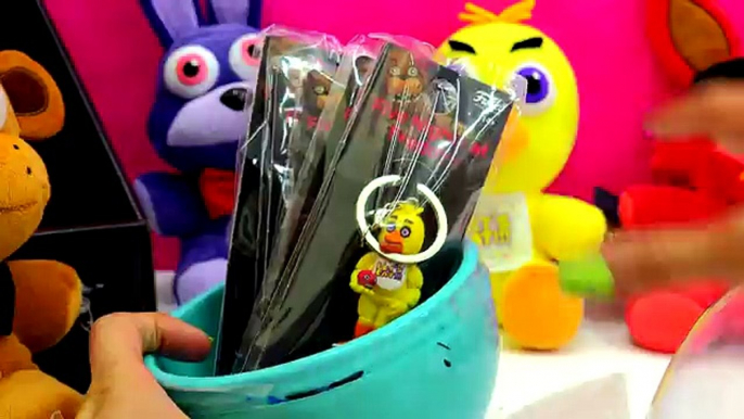 Five Nights At Freddys Plush & Surprise Playdoh Egg & 3 FNAF Blind Bag Box