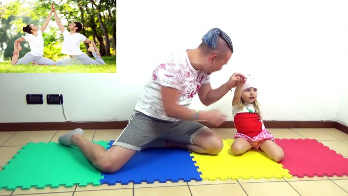 ЙОГА ЧЕЛЛЕНДЖ Алиса + Папа Yoga Challenge Alice + Dad Лучшие Челенджи 2016