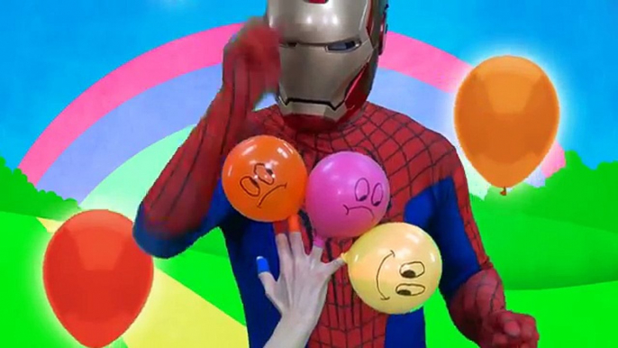 Spiderman Balloons Finger Family Song Learn Colors with Spider-man. Nursery Rhymes for toddlers